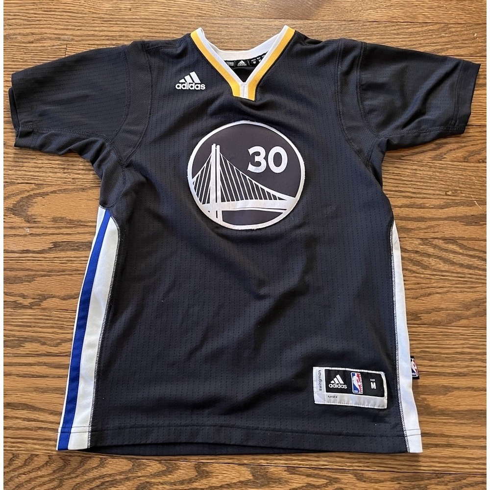 Adidas Golden State Warriors Kevin Durant NBA Swingman Sleeve Jersey Youth Sz M
